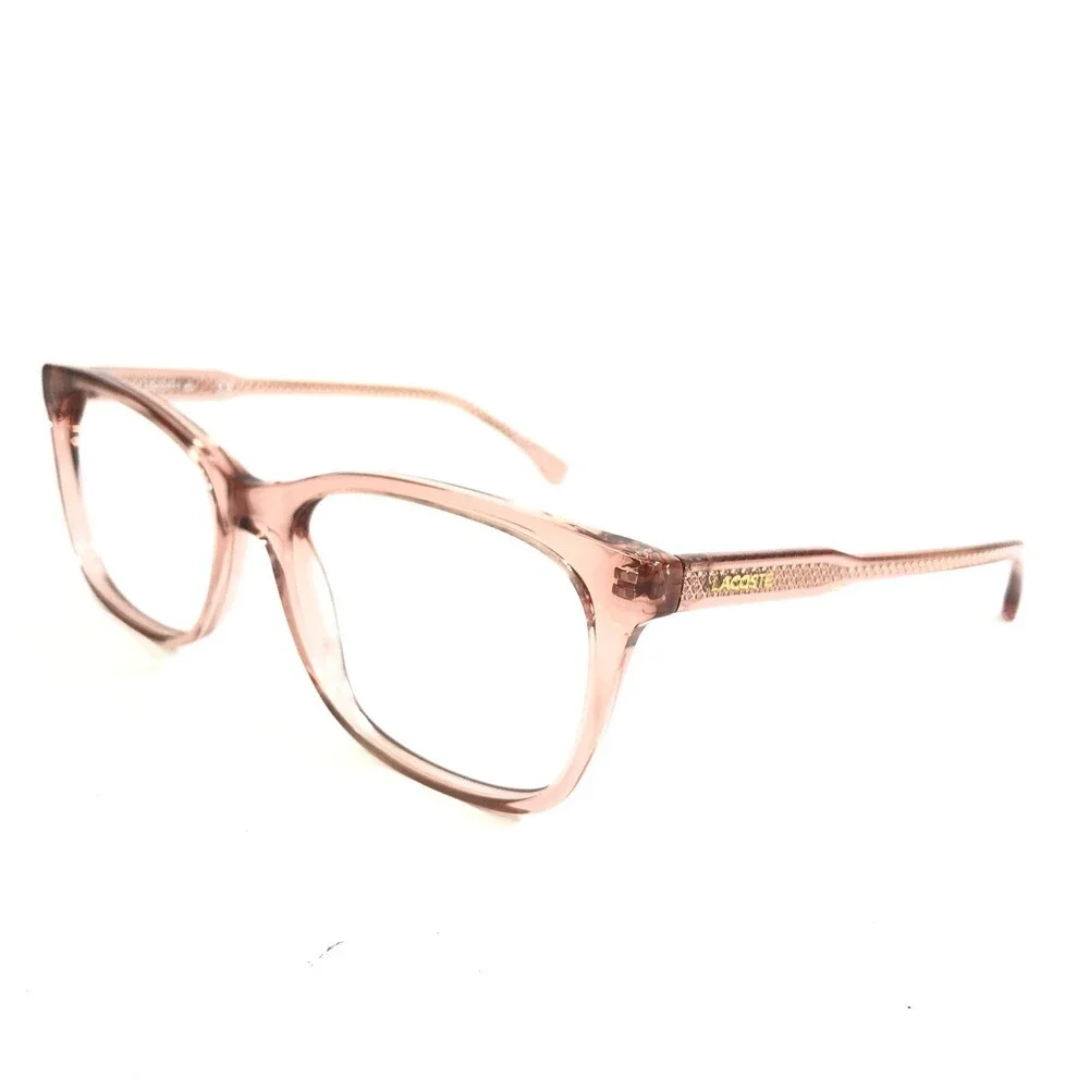 Lacoste Eyeglasses Frames L2870 662 Clear Pink Cat Eye Square Full Rim 54-17-140